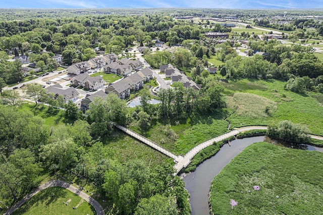 616 Boardwalk Ln, Dexter, MI 48130 - aerial view of property's location with a large body of water and nearby suburban area