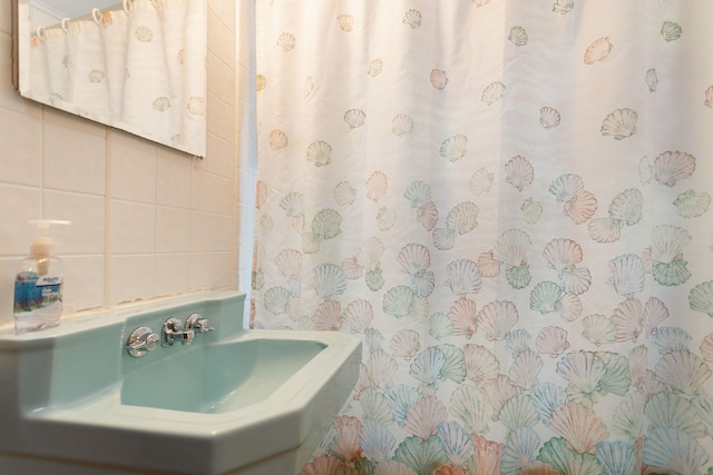 36.5 Lake Shore Dr, South Haven, MI 49090 - full bath with a shower with shower curtain and a sink