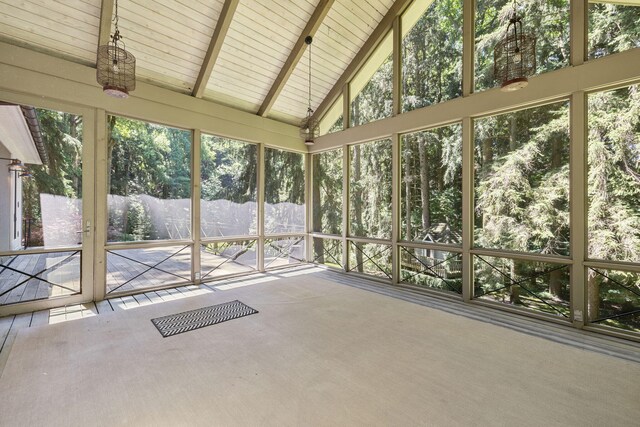 5716 E 1000 N, La Porte, IN 46350 - unfurnished sunroom featuring beam ceiling