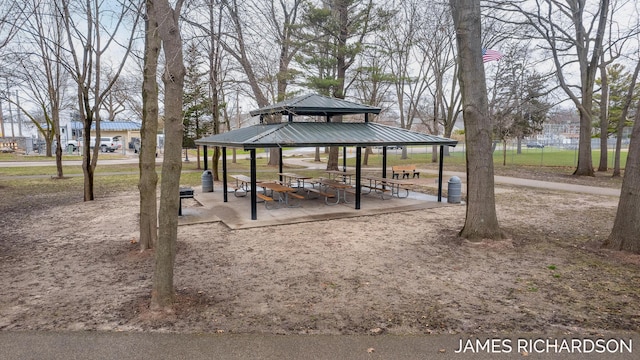 view of property's community featuring a gazebo