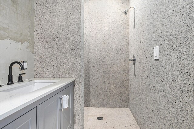 62711 Balk Rd, Sturgis, MI 49091 - full bathroom featuring vanity and a tile shower