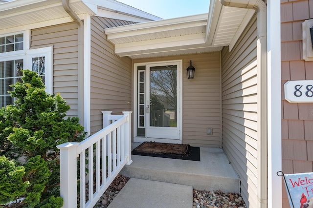 view of doorway to property