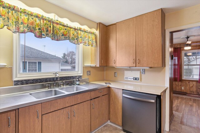 kitchen featuring a sink and dishwasher