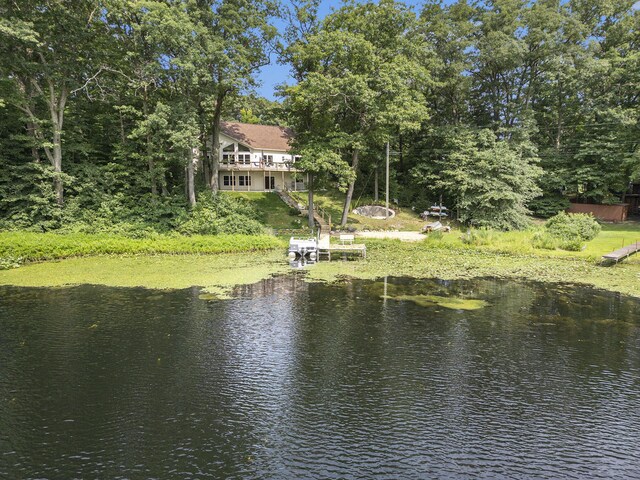 5091 E High Tower Lake Rd, Hesperia, MI 49421 - view of water feature with stairway
