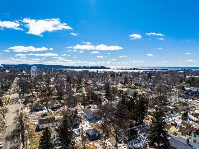 817 E Loomis St, Ludington, MI 49431 - drone / aerial view featuring a water view