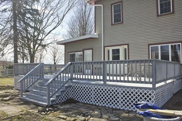 25544 Gage St, Dowagiac, MI 49047 - view of wooden deck