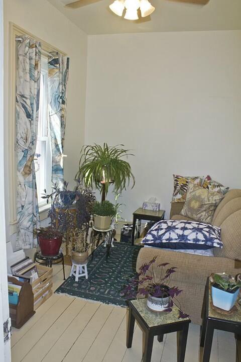 25544 Gage St, Dowagiac, MI 49047 - sitting room featuring ceiling fan and wood finished floors