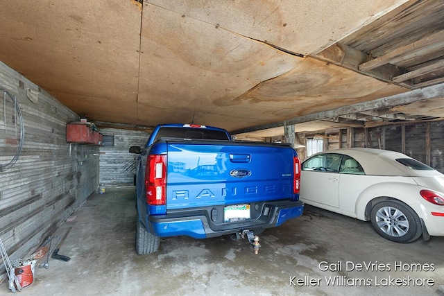 view of parking garage
