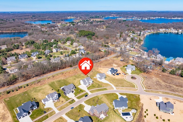 8114 Turning Stone, Kalamazoo, MI 49009 - aerial view with a water view