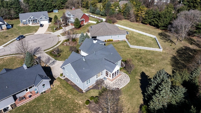 drone / aerial view featuring a residential view