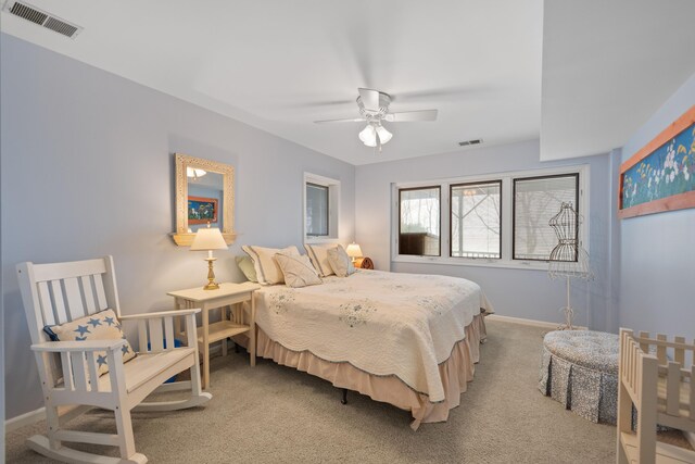 4103 Lake Shore Dr, New Buffalo, MI 49117 - bedroom featuring light carpet, baseboards, and visible vents