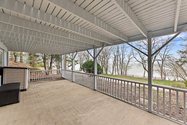 4103 Lake Shore Dr, New Buffalo, MI 49117 - view of patio / terrace featuring a water view