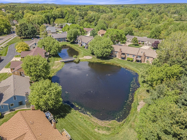 17650 Woodbridge Rd # 1, Spring Lake, MI 49456 - aerial view of residential area featuring a forest and a large body of water
