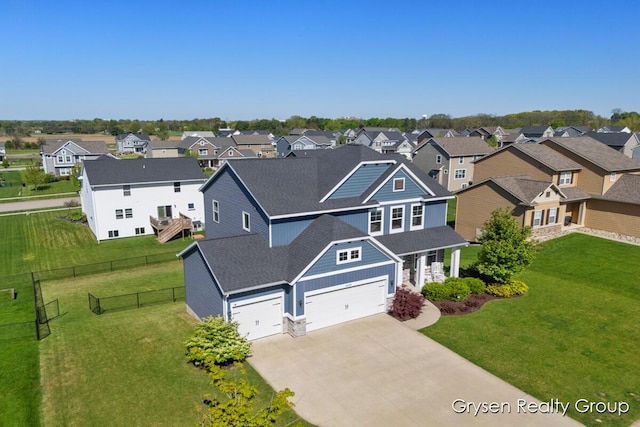 aerial perspective of suburban area