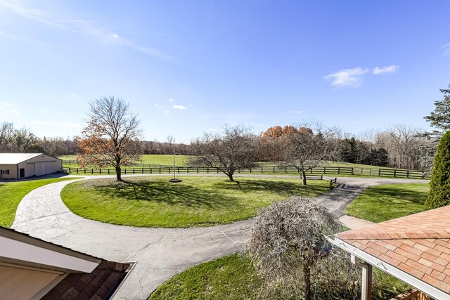 7295 Dutch Rd, Goodrich Vlg, MI 48438 - view of home's community with a lawn, fence, and a rural view