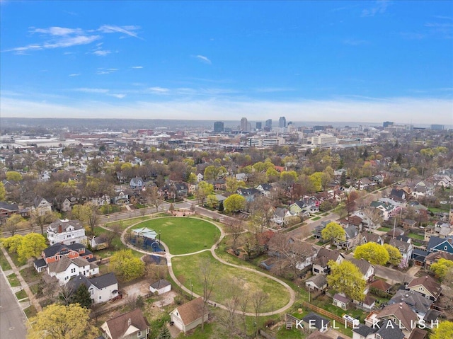 548 Pleasant St SE, Grand Rapids, MI 49503 - aerial view of property and surrounding area with nearby urban area