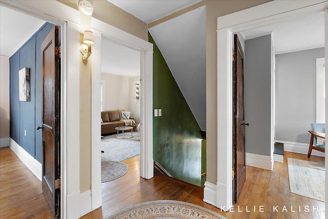 548 Pleasant St SE, Grand Rapids, MI 49503 - hallway with hardwood / wood-style flooring