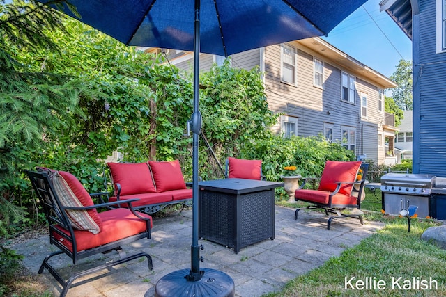 548 Pleasant St SE, Grand Rapids, MI 49503 - view of patio / terrace featuring area for grilling and an outdoor living space