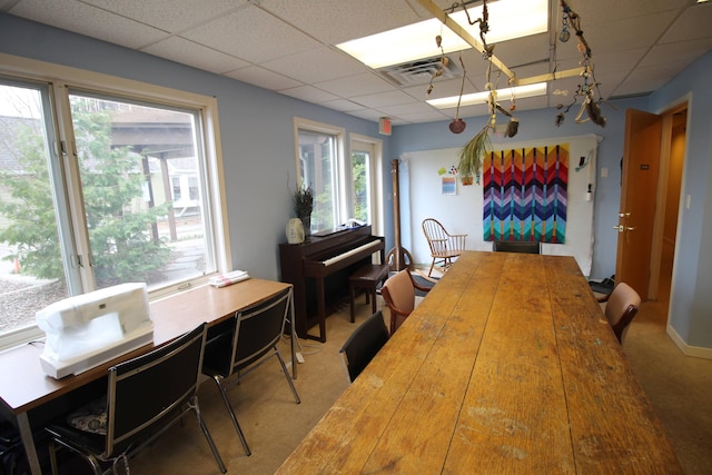 424 Little Lake Dr Unit 40, Ann Arbor, MI 48103 - dining room with a drop ceiling and visible vents