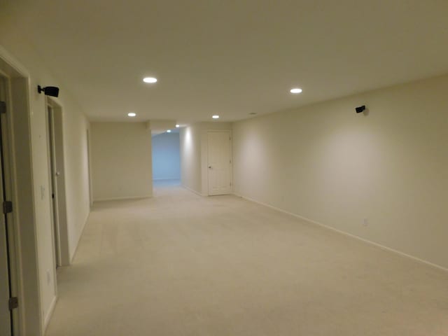 2535 Holiday House Rd Unit 24, Saint Joseph, MI 49085 - finished basement with recessed lighting, light colored carpet, and baseboards