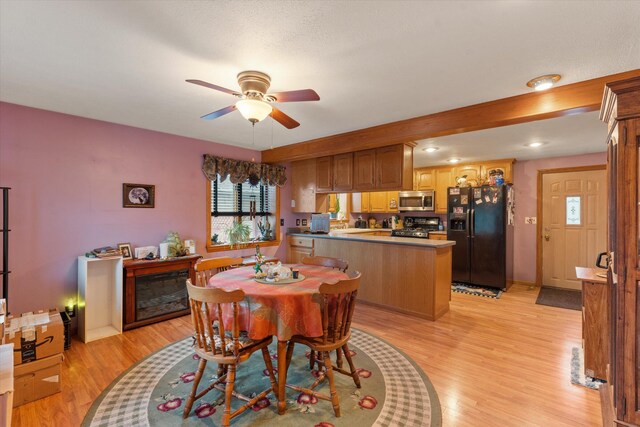 33028 Pokagon Hwy, Niles, MI 49120 - dining space featuring a ceiling fan and light wood finished floors