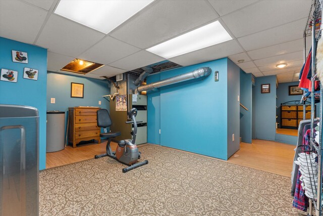 33028 Pokagon Hwy, Niles, MI 49120 - workout area featuring a drop ceiling