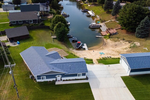 1641 N Arrowhead Rd, Mears, MI 49436 - bird's eye view with a water view