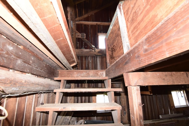 view of stairway