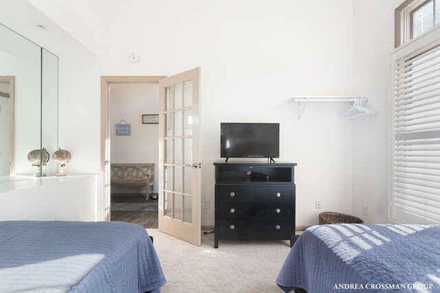 1761 S Shore Dr, Holland, MI 49423 - carpeted bedroom featuring french doors