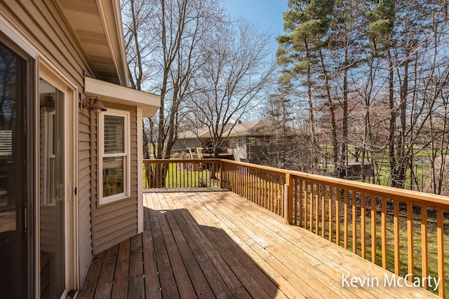view of wooden deck