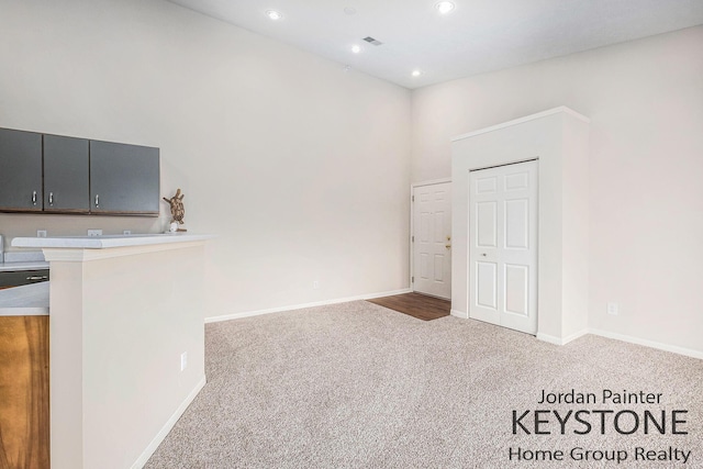 8378 S Jasonville Ct SE Unit 58, Caledonia, MI 49316 - empty room with carpet, baseboards, and recessed lighting