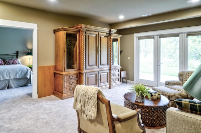 4274 Evergreen Rd Unit 14, Adrian, MI 49221 - living area featuring light colored carpet and recessed lighting