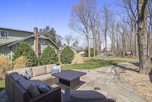 view of patio / terrace with an outdoor hangout area