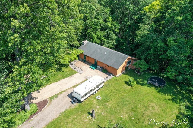 3770 Pine Ln, Saranac, MI 48881 - aerial view of property and surrounding area featuring a forest