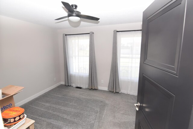 28 Hunting Trail Ave, Quincy, MI 49082 - unfurnished room with baseboards, carpet floors, and a ceiling fan