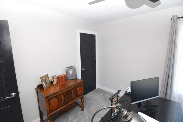 28 Hunting Trail Ave, Quincy, MI 49082 - carpeted home office with baseboards and a ceiling fan