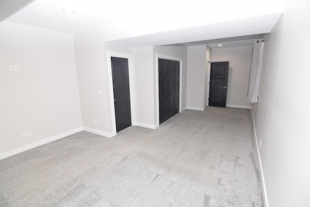 28 Hunting Trail Ave, Quincy, MI 49082 - unfurnished room with light carpet, baseboards, and recessed lighting