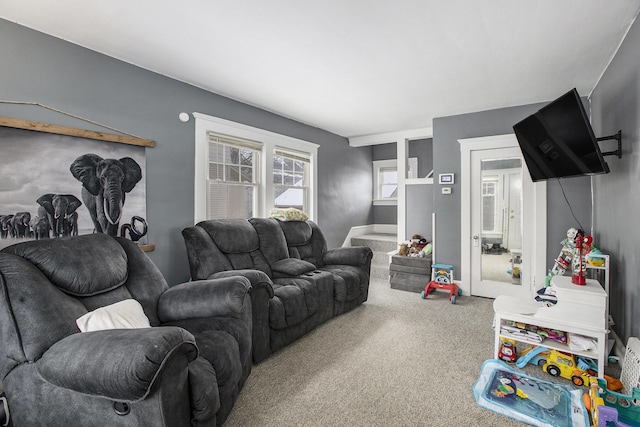view of carpeted living room