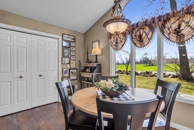 4284 Fairway Ln, Jackson, MI 49201 - dining room featuring vaulted ceiling