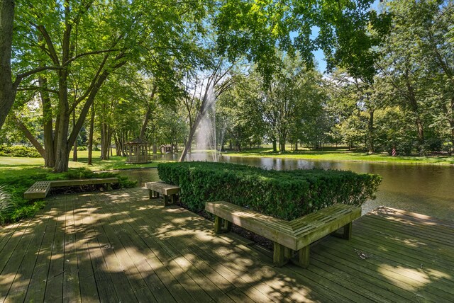 6130 Eidson Rd, Saint Joseph, MI 49085 - deck featuring a water view