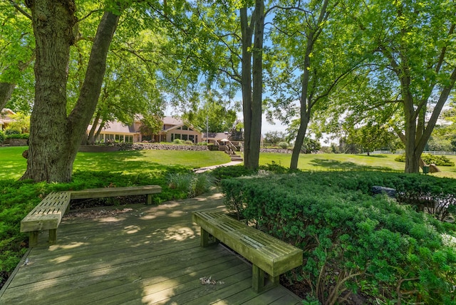 6130 Eidson Rd, Saint Joseph, MI 49085 - view of community featuring a lawn and a deck