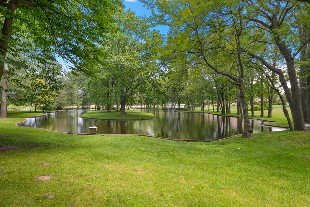 6130 Eidson Rd, Saint Joseph, MI 49085 - surrounding community with a lawn and a water view