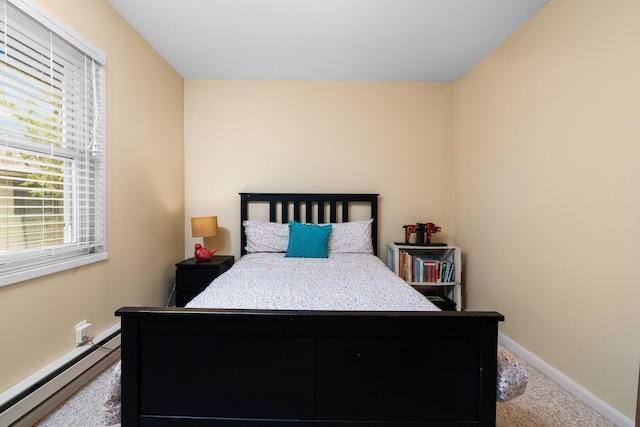 1506 Hillridge Blvd, Ann Arbor, MI 48103 - carpeted bedroom with a baseboard radiator and baseboards