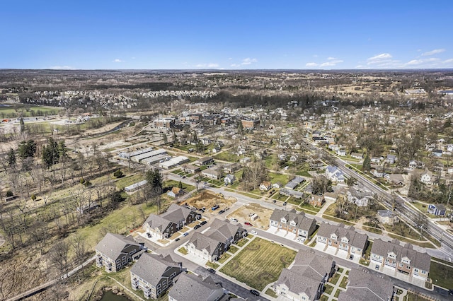 drone / aerial view featuring a residential view