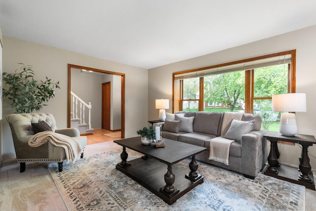 1569 Sheffield Dr, Ypsilanti, MI 48198 - living area featuring stairway