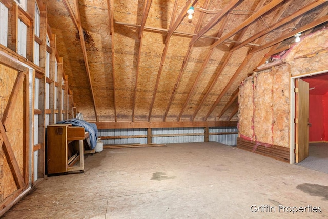 view of attic