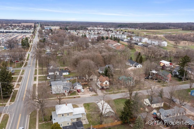 bird's eye view with a residential view