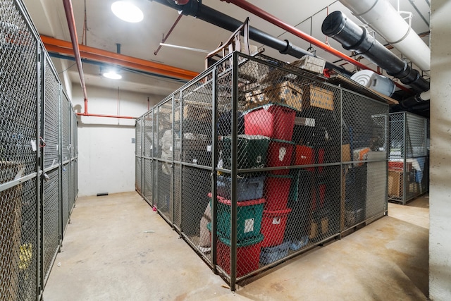 storage room with an exterior structure