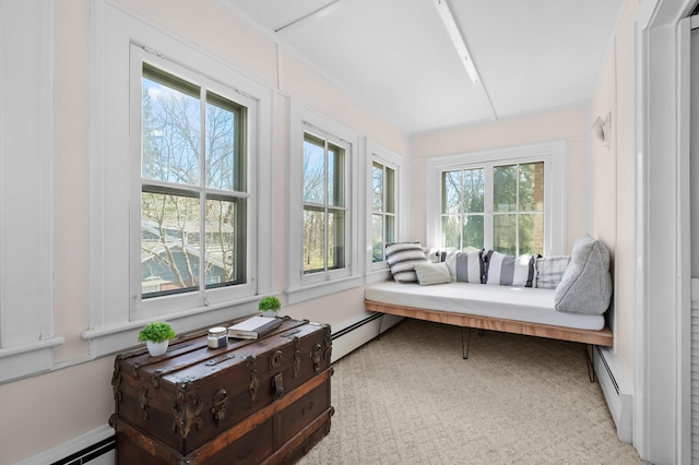 551 W Bridge St, Plainwell, MI 49080 - sunroom with a baseboard heating unit and a baseboard radiator