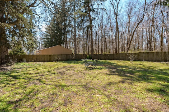 551 W Bridge St, Plainwell, MI 49080 - view of yard featuring a fenced backyard